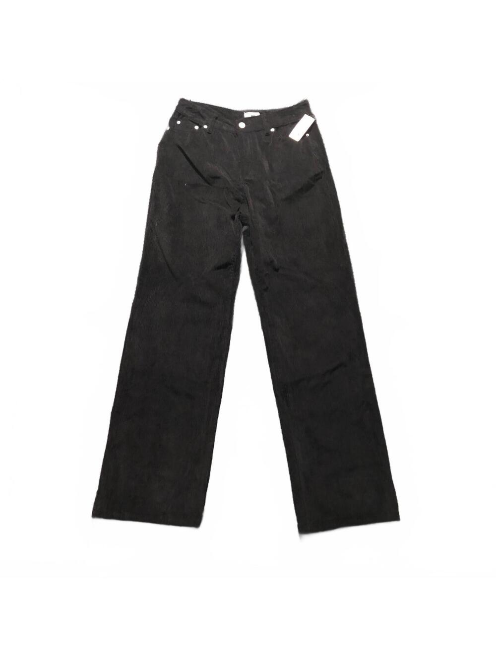 Cabana by Crown & Ivy Straight Leg Corduroy Pants True Black Size 8